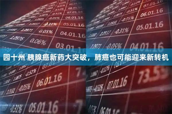 园十州 胰腺癌新药大突破，肺癌也可能迎来新转机
